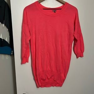 Neon pink high-low sweater